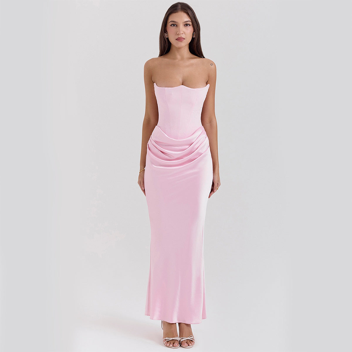 Vestido Longo Tomara-que-Caia Slim - Elegância Sexy para Festas e Eventos Noturnos